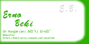 erno beki business card